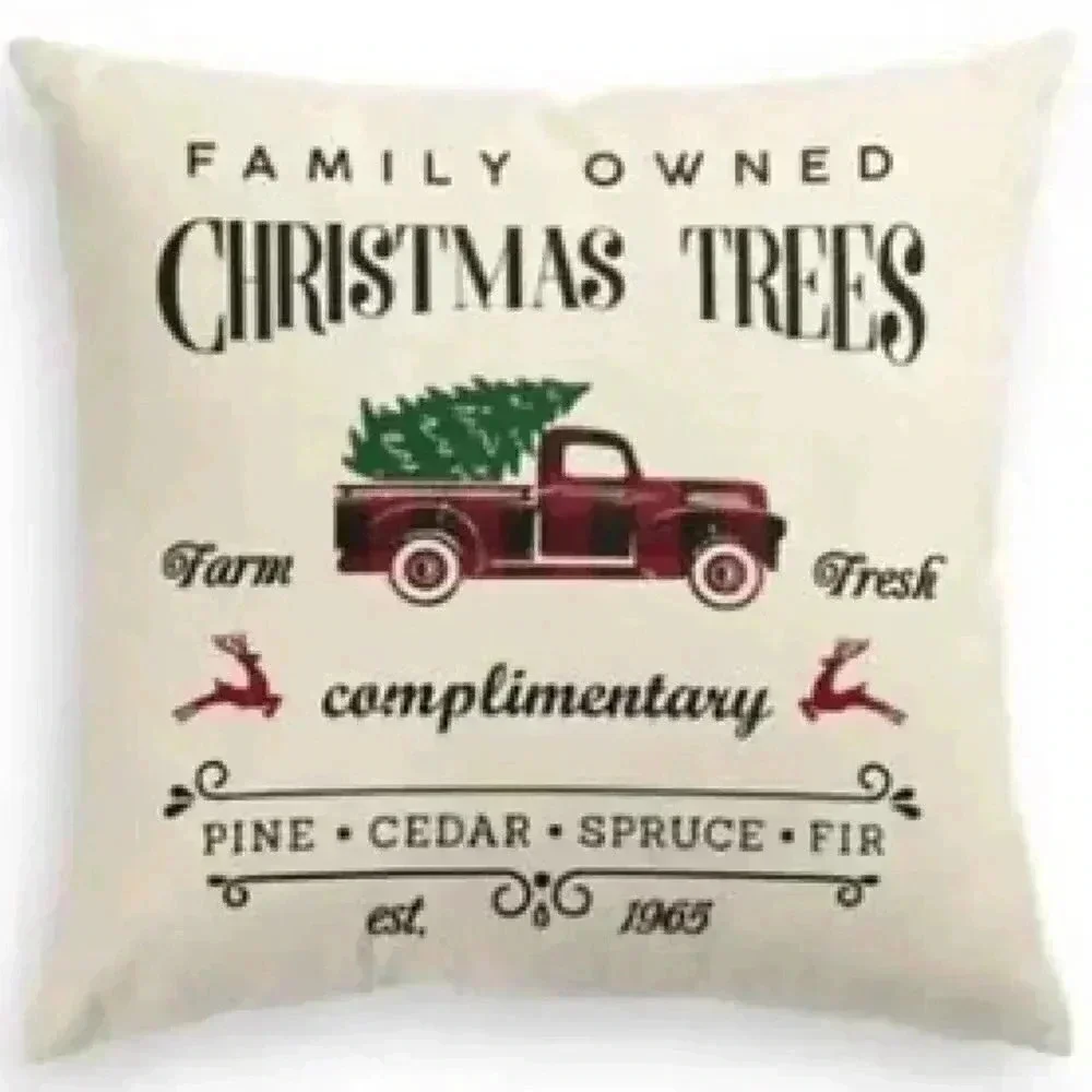 Christmas Throw Pillow Cover, 18 x 18 Inch